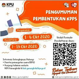 Pengumuman Pengisian KPPS Pemilihan Bupati dan Wakil Bupati