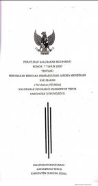 Peraturan Kalurahan Sidoharjo Nomor 7 Tahun 2020 Tentang Perubahan RPJMKal