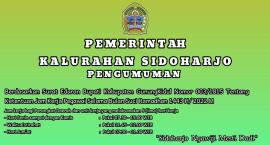 Jadwal Pelayanan Pemerintah Kalurahan Sidoharjo Selama Ramadhan