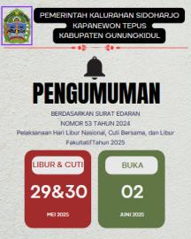 Pengumuman Libur Dan Cuti Bersama 