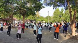 Kader Posyandu Meriahkan Senam Germas Dan Dilanjutkan Koordinasi