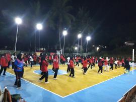 Senam Obah Bungah Meriahkan Pembukaan Tournamen Bola Volly Sidoharjo CUP VI