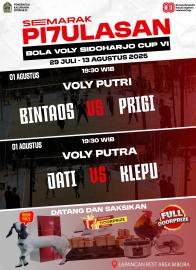 Info Pertandingan Bola Voli Sidoharjo Cup VI Pada Jum'at Malam