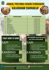 Jadwal Posyandu Hewan (Yanduwan) Kalurahan Sidoharjo Bulan Maret 2026