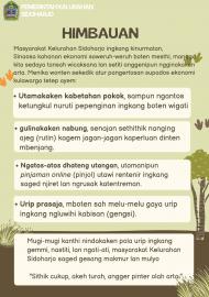 Himbauan Kalurahan Sidoharjo: Warga Diminta Bijak Kelola Keuangan di Tengah Ketidakpastian Ekonomi