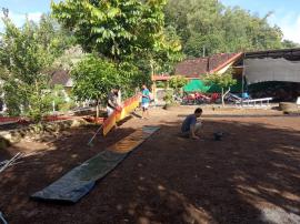 Jelang Idulfitri, Persiapan Tempat Shalat Mulai Dilakukan di Bengle I dan II