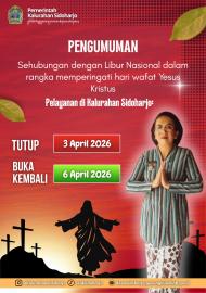 Pengumuman Pelayanan Dalam Rangka Libur Nasional Wafat Yesus Kristus
