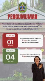 Pengumuman Libur Pelayanan Kalurahan Sidoharjo dalam Rangka Hari Buruh 2026