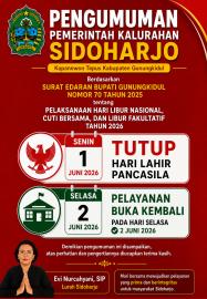 Pengumuman Libur Hari Lahir Pancasila
