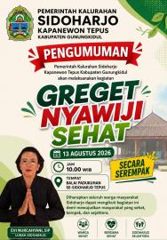 GERGET NYAWIJI SEHAT, Wujudkan Sidoharjo Sehat dan Sejahtera