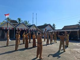 Apel Pamong Sidoharjo Perkuat Koordinasi, Dilanjutkan Stretching untuk Jaga Kebugaran